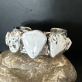Men's Women's White Buffalo Turquoise Navajo Cuff Bracelet | Sterling Silver | Authentic Native American Handmade | 17944