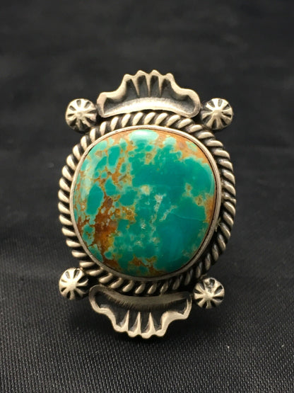 Royston Turquoise Navajo Sterling Silver Native American Ring Size 7 4184