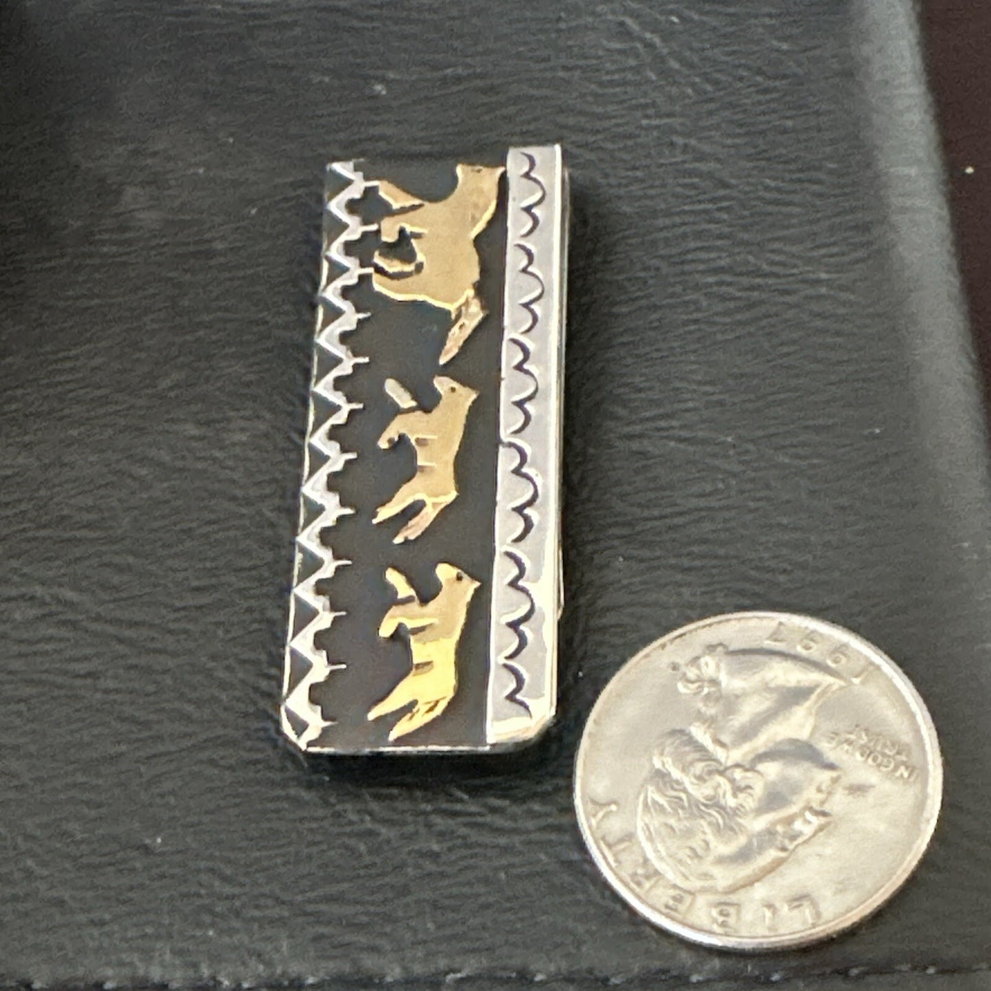 Money Clip Running Horse Native American Navajo Sterling Silver T&R Singer 17824