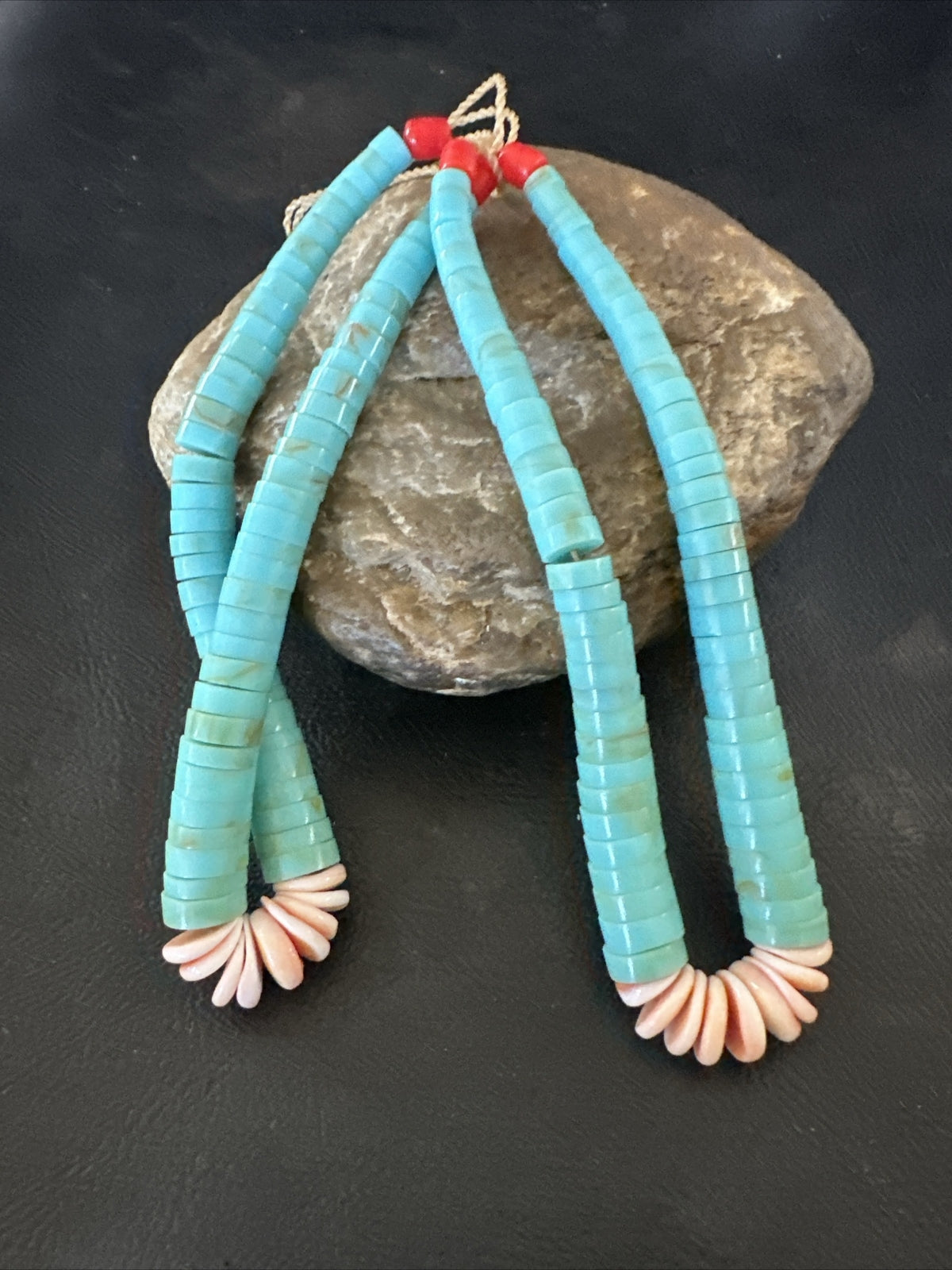 Set Of Jaclas Only Men Santo Domingo Coral Spiny Turquoise 4.5” 17847