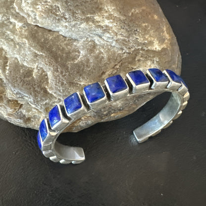 Men WoMens Blue Lapis Lazuli Navajo Sterling Silver Cuff Bracelet 19073