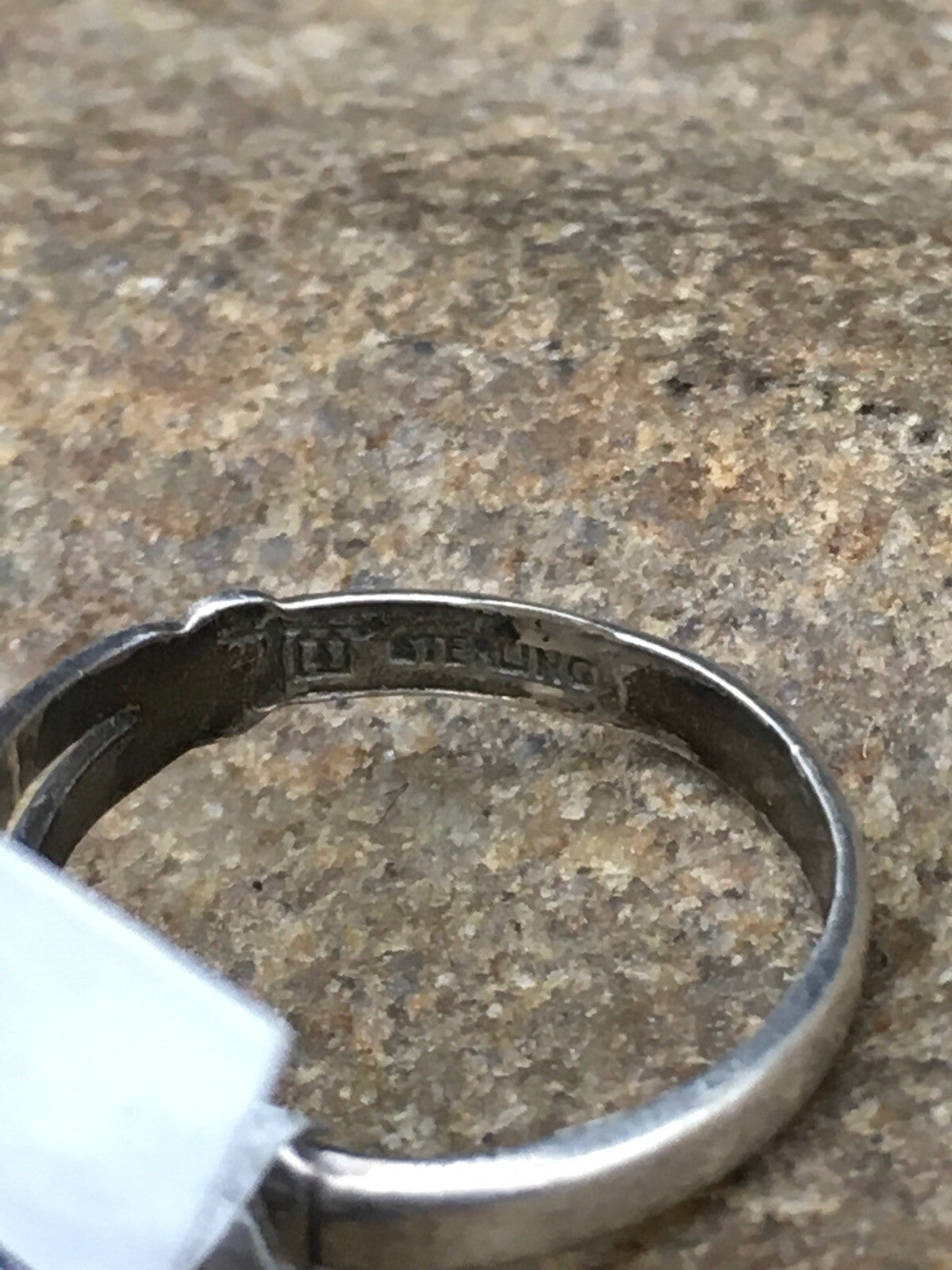 Native American Blue Turquoise Navajo Sterling Silver Ring Size 5.75 04447