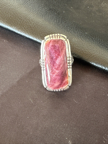 Womens Purple Spiny Oyster Navajo Sterling Silver Ring Size 6.5 18581