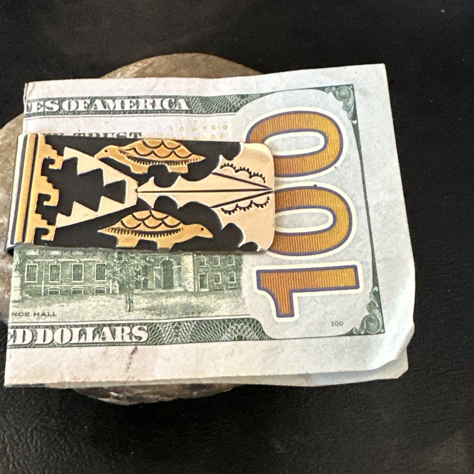Money Clip Turtles Credit Card Holder Navajo Sterling Silver T&R Singer 17825