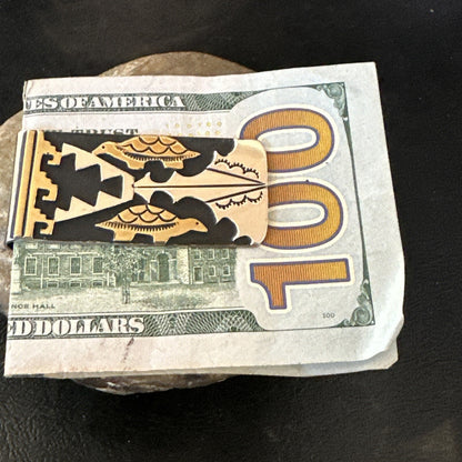 Money Clip Turtles Credit Card Holder Navajo Sterling Silver T&R Singer 17825