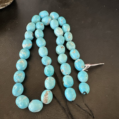 Authentic Blue Sleeping Beauty Turquoise Nugget Strand 18” 18591
