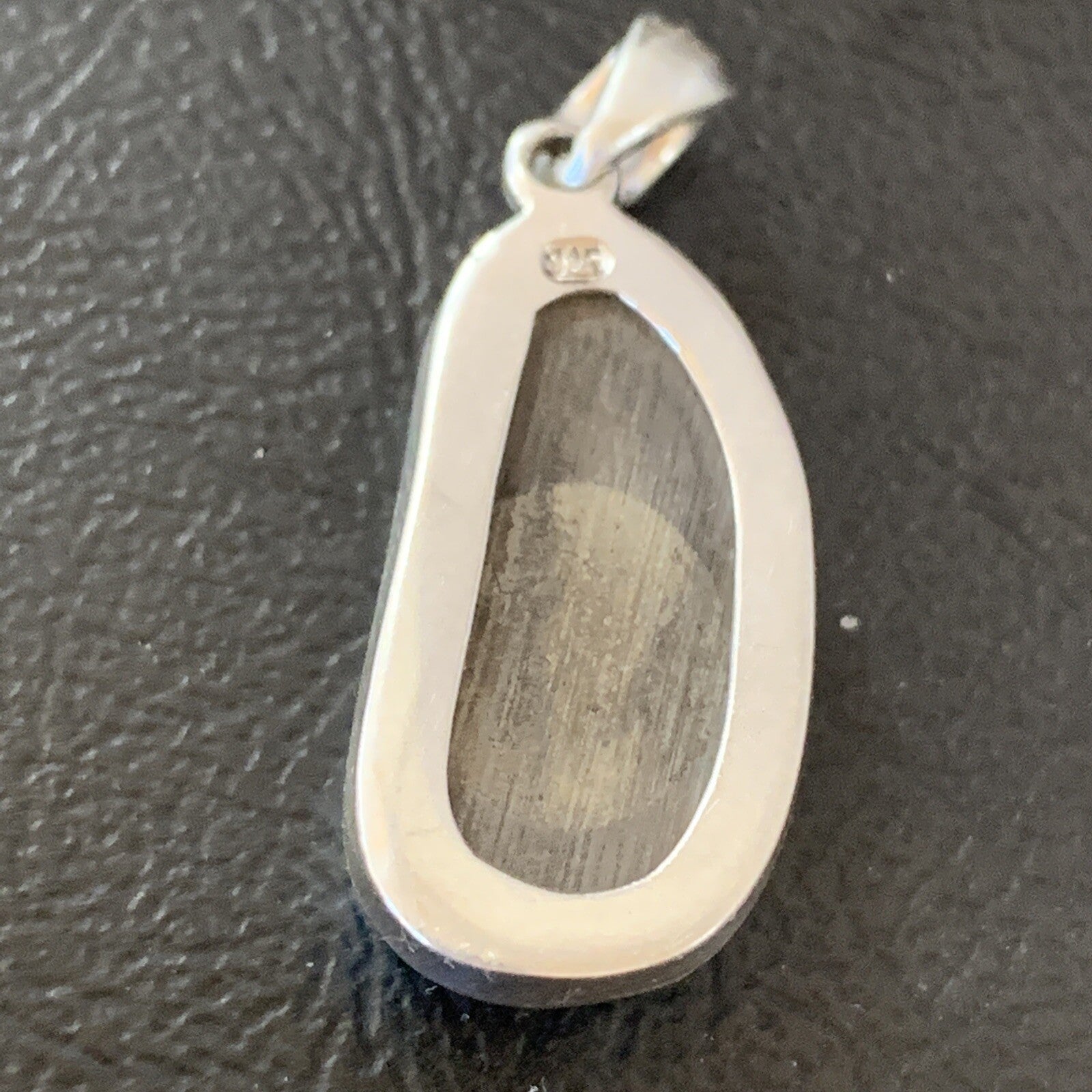 Blue Bisbee Turquoise Navajo Sterling Silver Pendant 1" 1627N