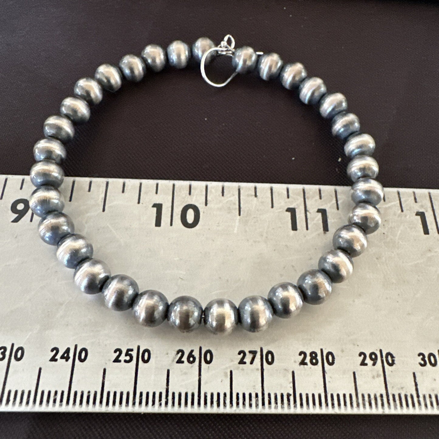 6mm Sterling Silver Beads Stainless Steel Wire Earrings 2.5” 17786