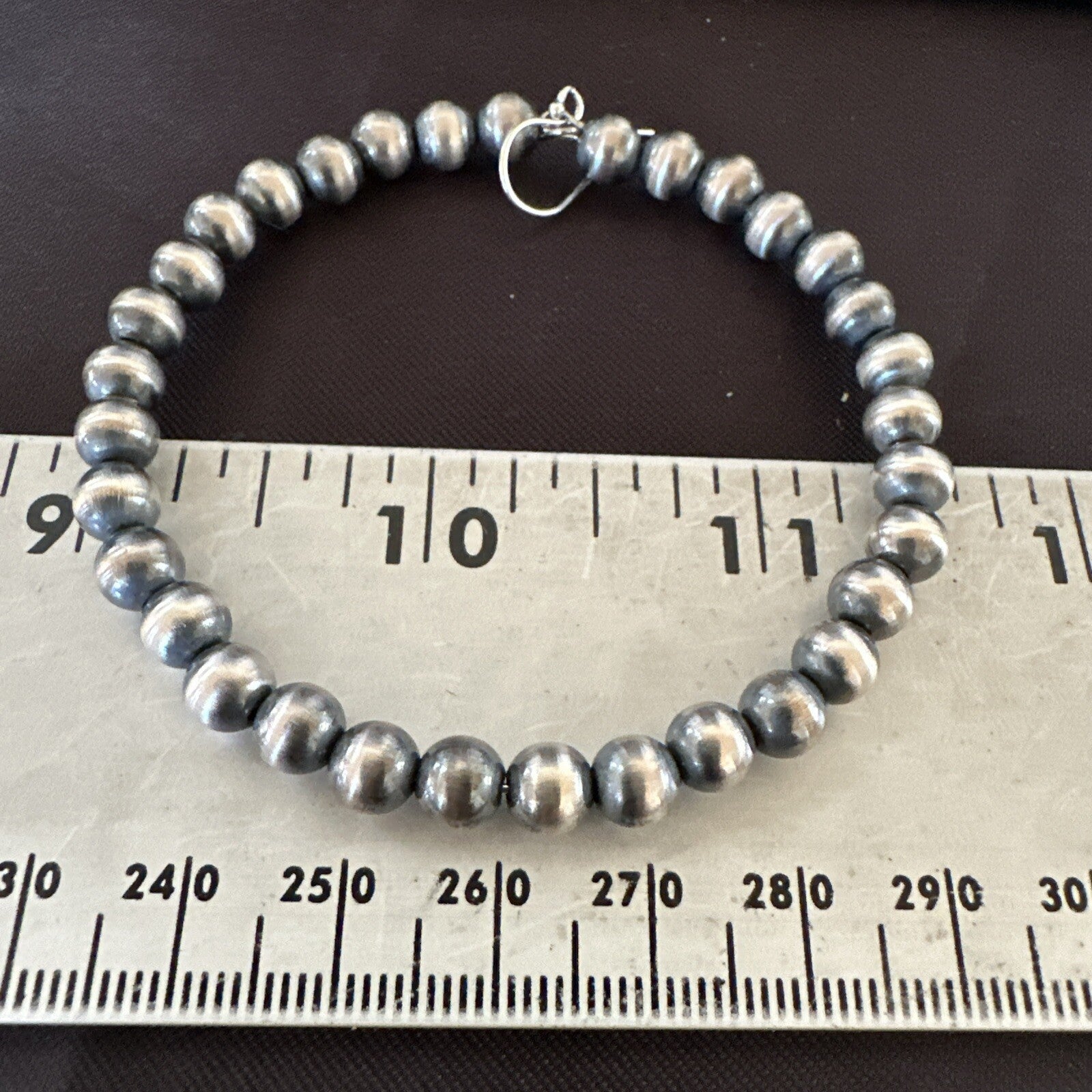 6mm Sterling Silver Beads Stainless Steel Wire Earrings 2.5” 17786