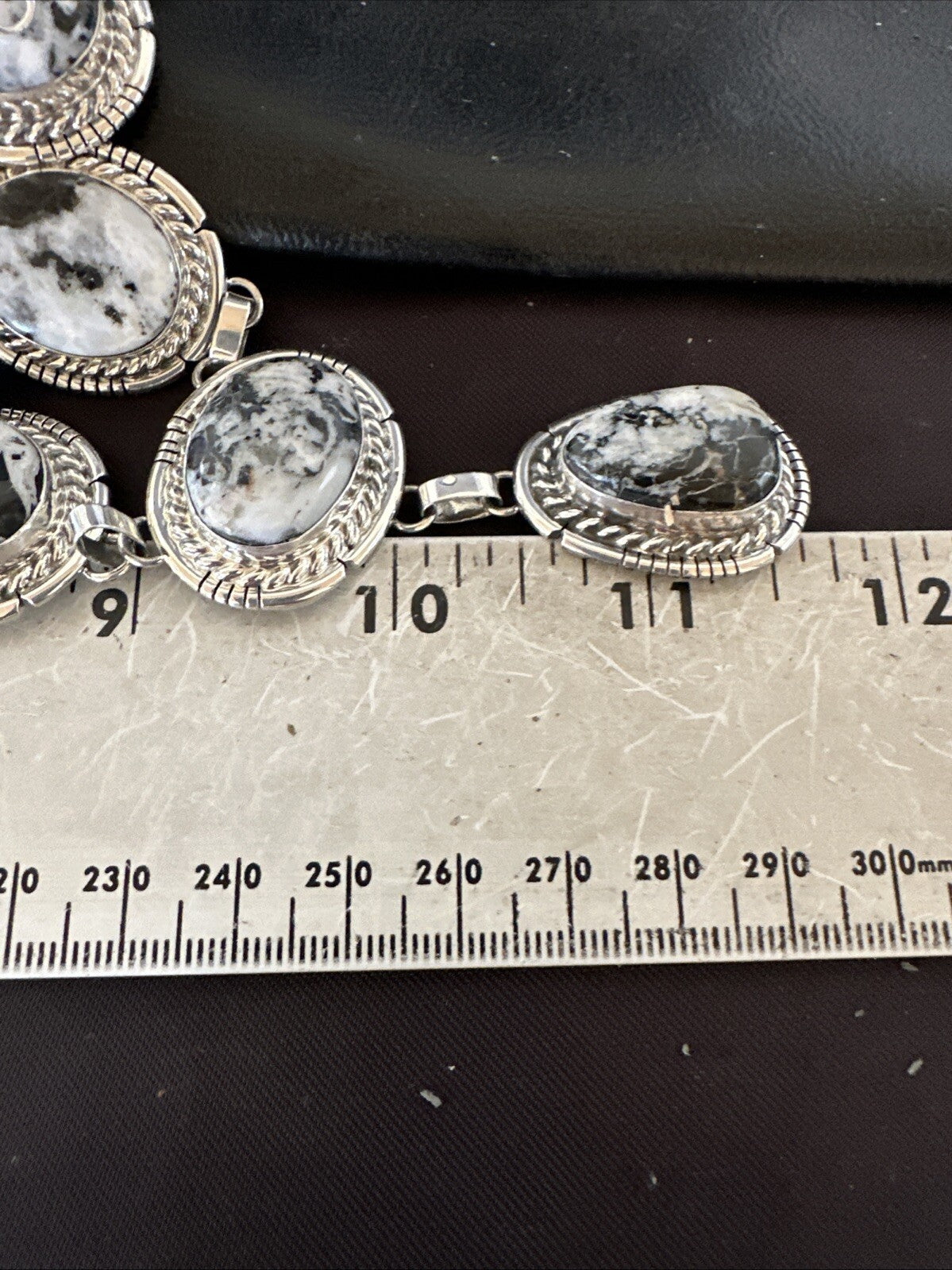Women White Buffalo Turquoise Necklace Earrings Sterling Silver 19” 18605