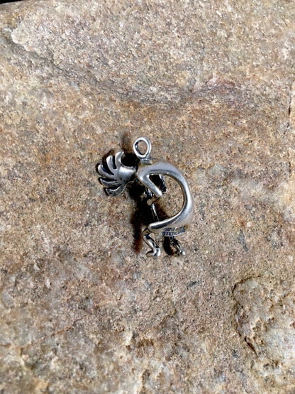 Native American Indian Kokopelli Navajo Sterling Silver Pendant 17692