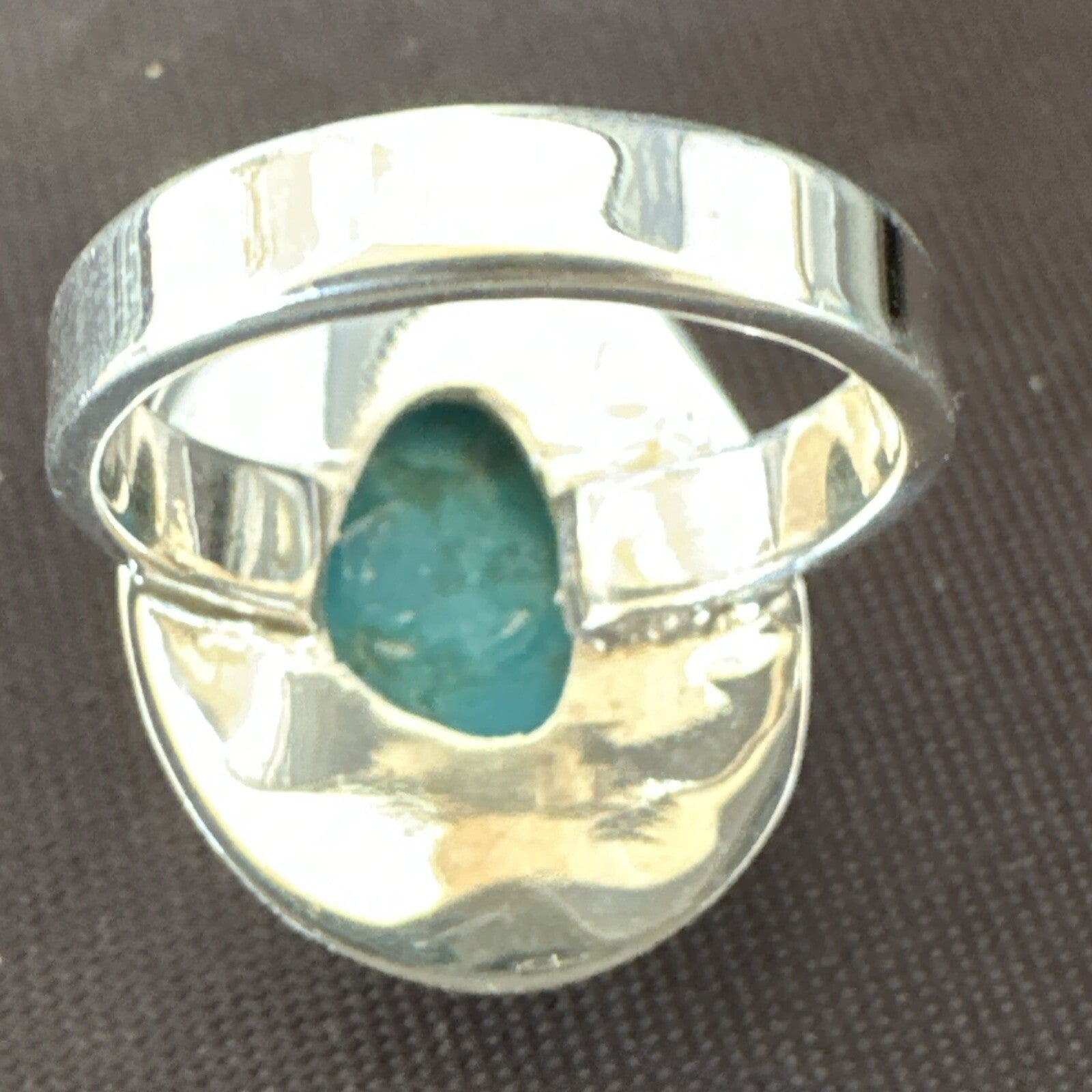 Southwestern Sterling Silver Blue Kingman Turquoise Ring Size 6 18534
