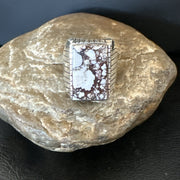 Men's Wild Horse Turquoise Navajo Ring Sz 13.5 | Sterling Silver | Authentic Native American Handmade | 19409