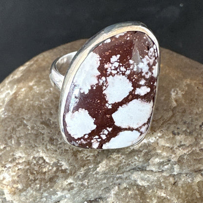Mens Womens Wild Horse Turquoise Navajo Sterling Silver Ring Sz 8 17342