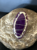 Beautiful Purple Sugilite Navajo Ring Inlay Sz 7.5 19813
