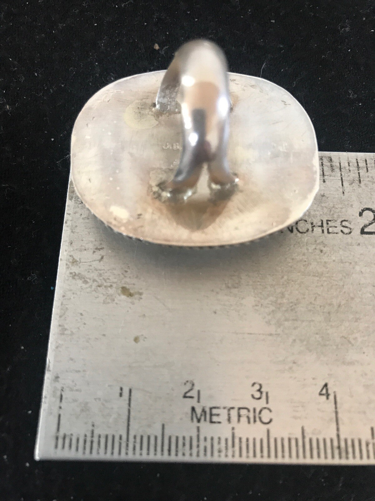 White Wild Horse Turquoise Navajo Sterling Silver Ring Size 5.5 2937