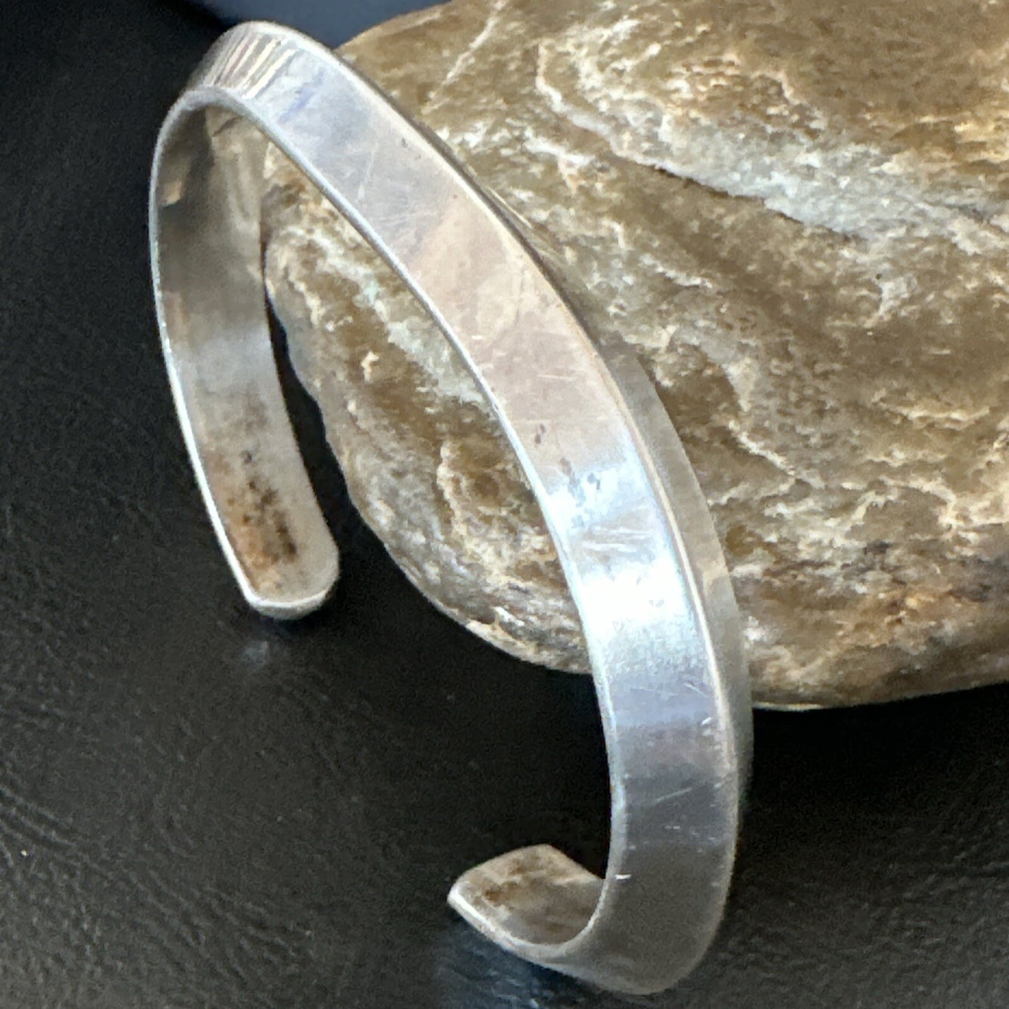 Old Pawn Navajo Cuff Bracelet Native American Sterling Silver 18124
