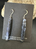 Navajo Blue Labradorite Dangle Bead Earrings | Sterling Silver | Authentic Native American Handmade | 2041