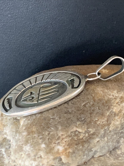 Bearpaw Hopi Gold Southwestern Sterling Silver Pendant 01398