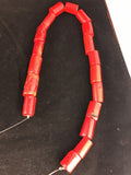 Handmade Strand Coral Beads 16"Barrel | Authentic Native American Handmade | 10056