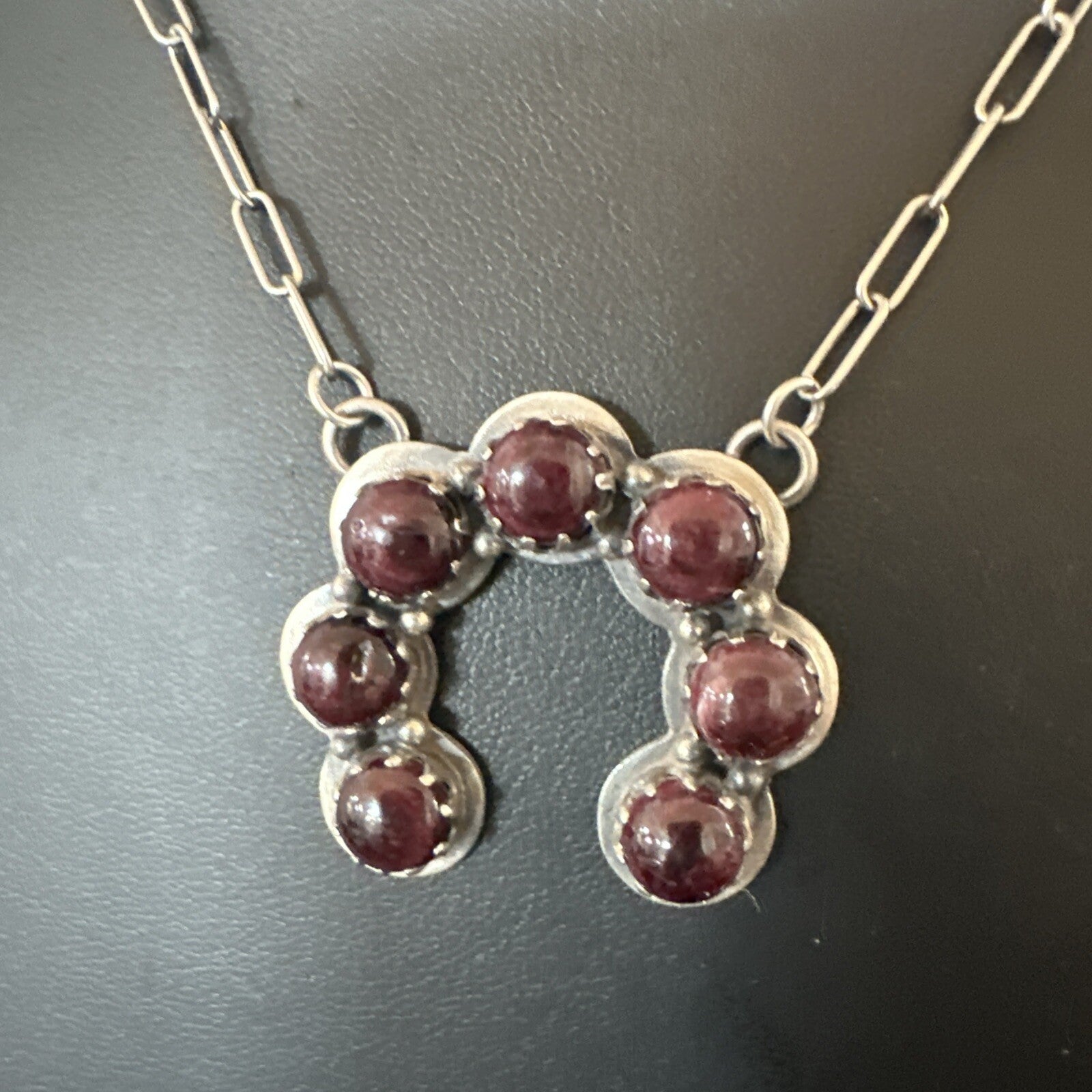Purple Spiny Oyster Naja Pendant Navajo Sterling Silver Chain 20” Necklace 18853