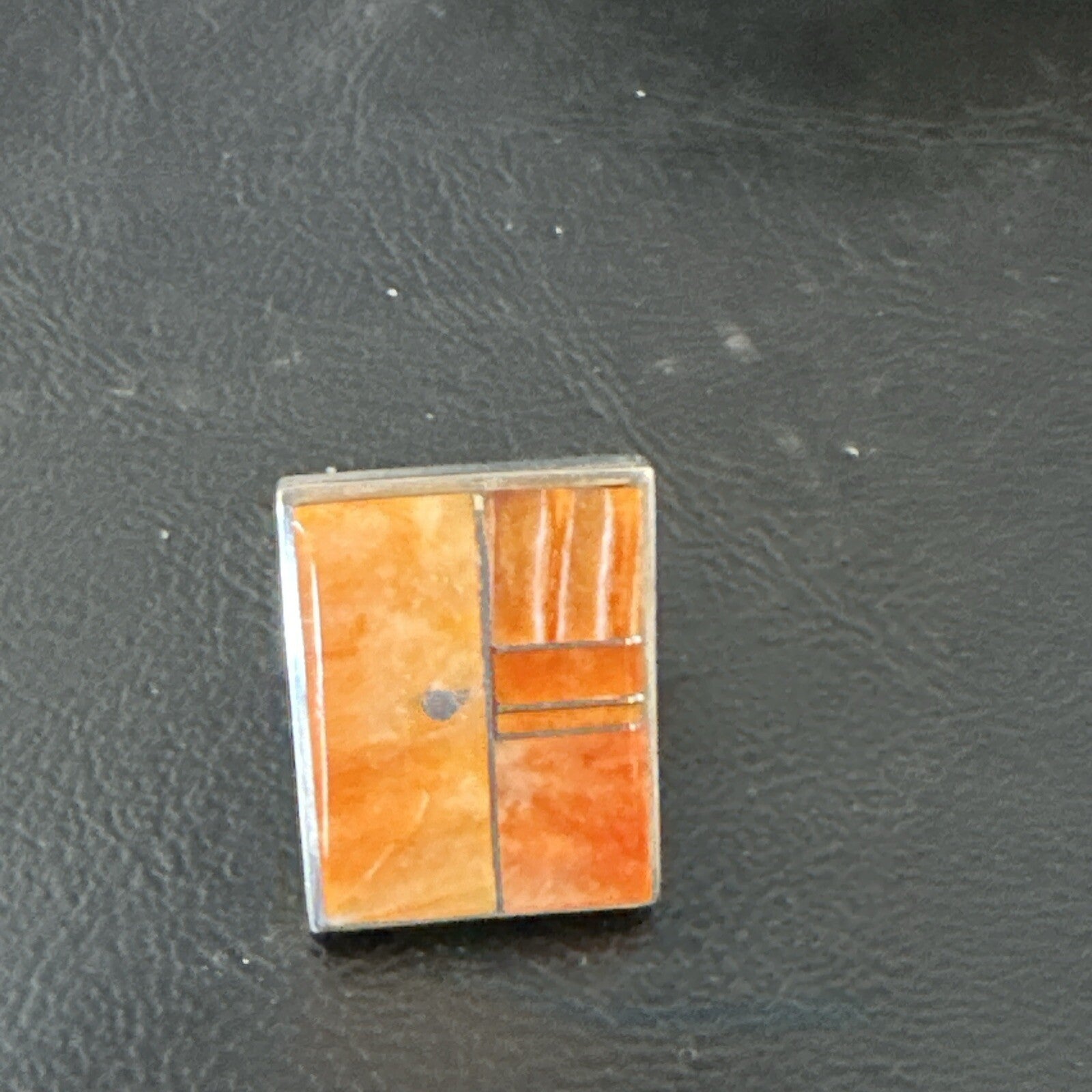 Women Orange Spiny Oyster Navajo Sterling Silver Ring Sz 6.5 17797