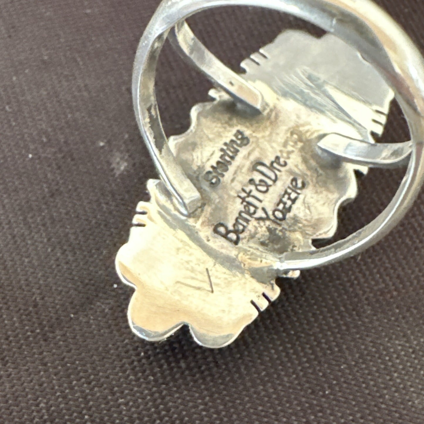 Blue Kingman Turquoise Native American Navajo Sterling Silver Ring Size 7 18630
