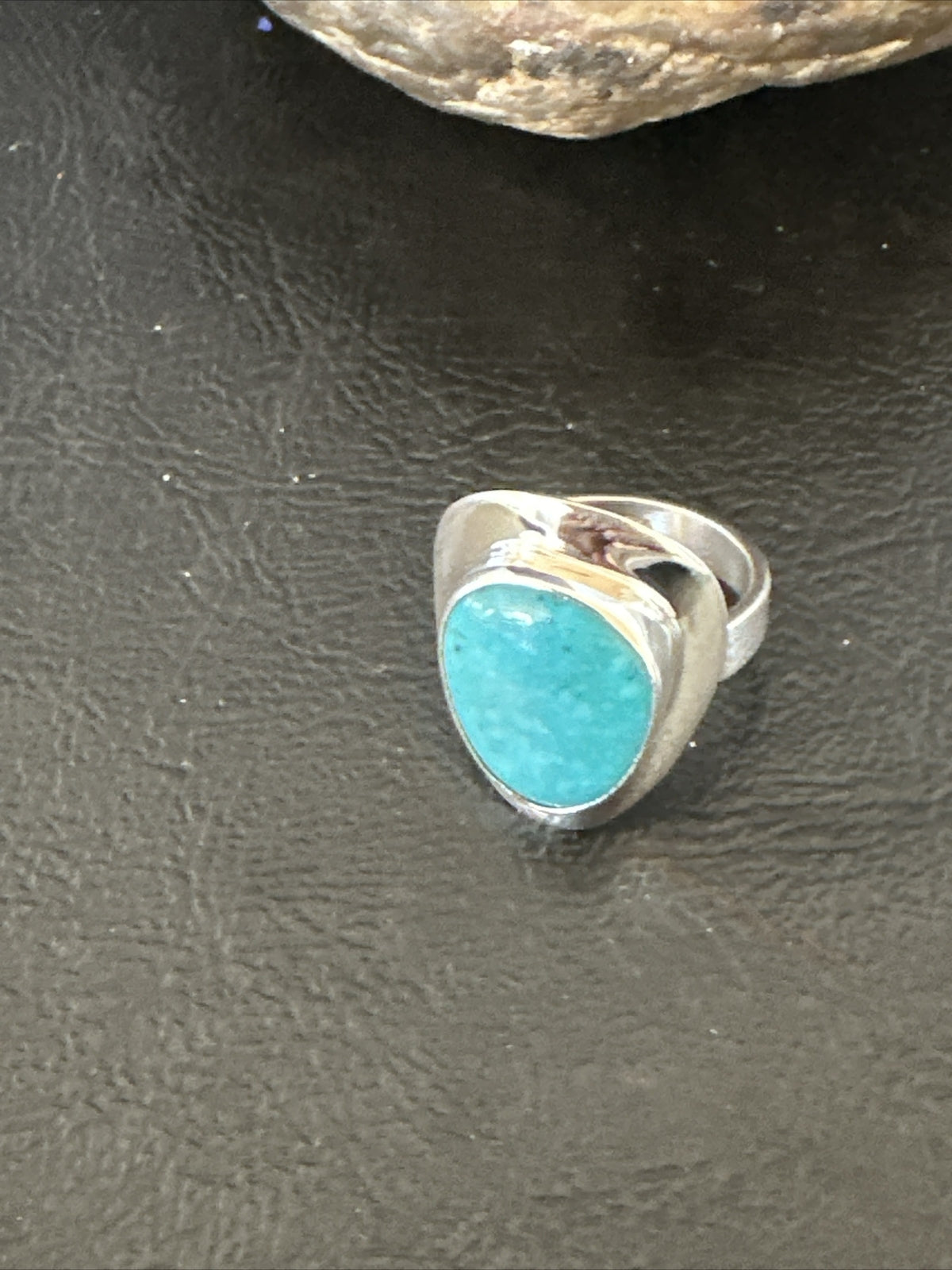 WoMens Sterling Silver Blue Kingman Turquoise Ring Size 7 17680