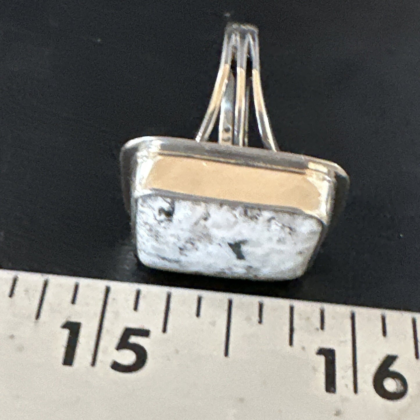 Navajo Sterling Silver White Buffalo Turquoise Ring Size 8.5 19307