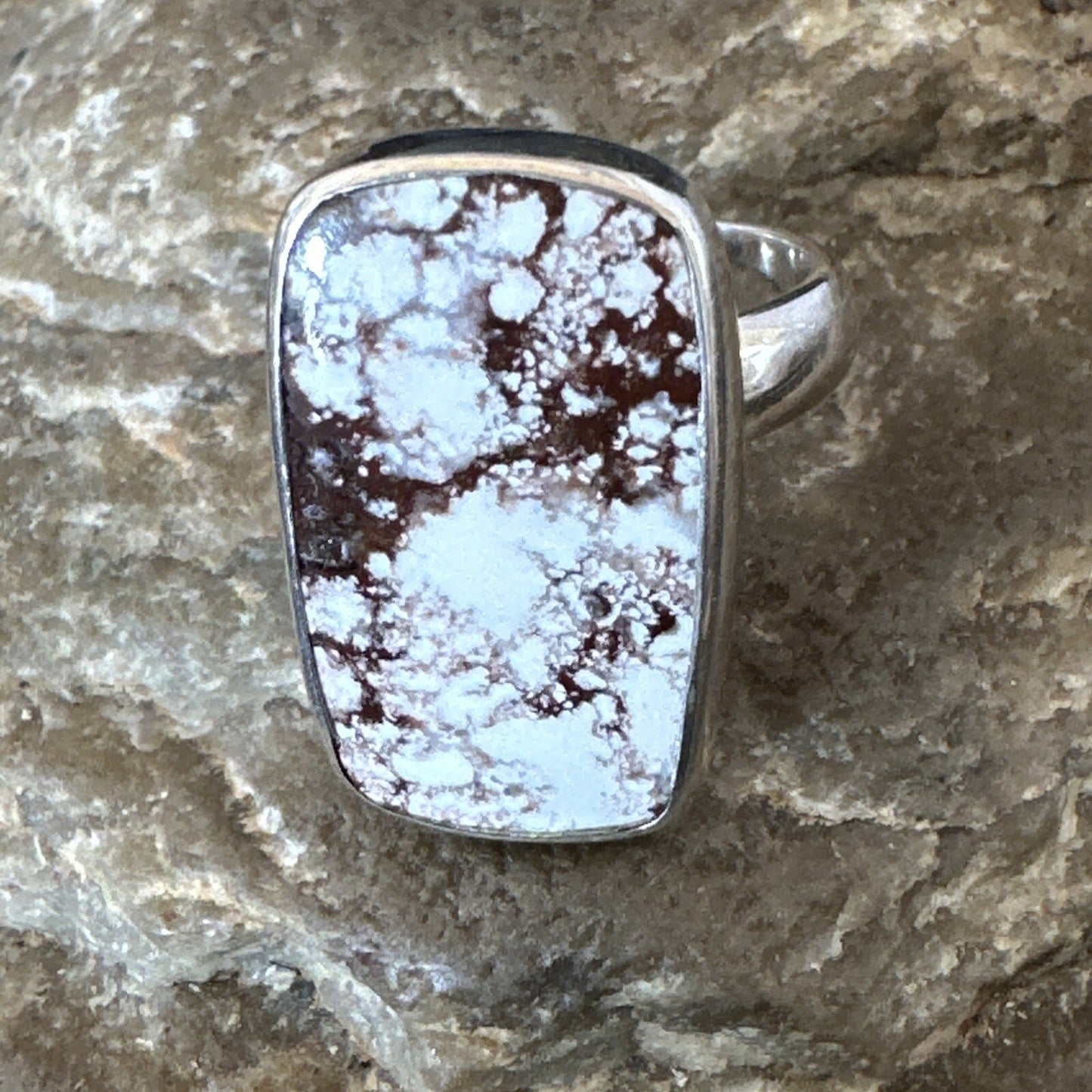 Mens Womens Wild Horse Turquoise Navajo Sterling Silver Ring Sz 7 17345