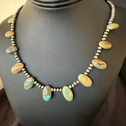 Sterling Silver Beads Royston Turquoise 20" Necklace 18855