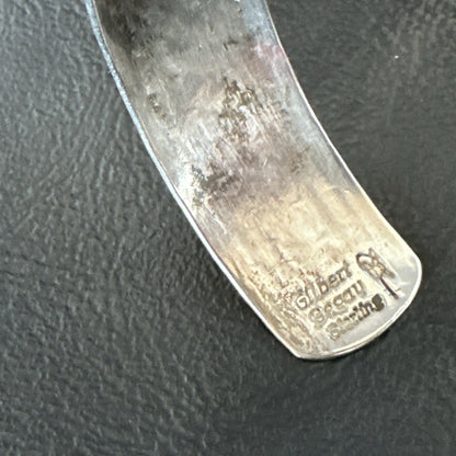 Stamped Cuff Bracelet Native American Navajo Sterling Silver 18120