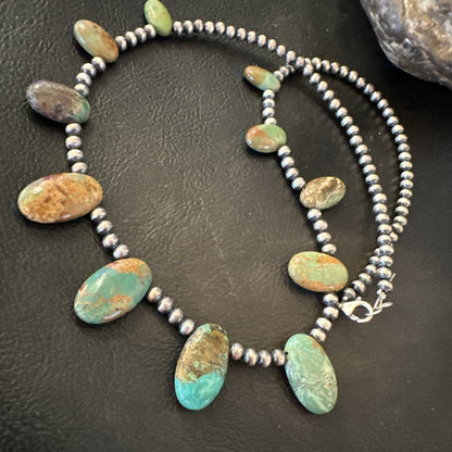 Sterling Silver Beads Royston Turquoise 20" Necklace 18855