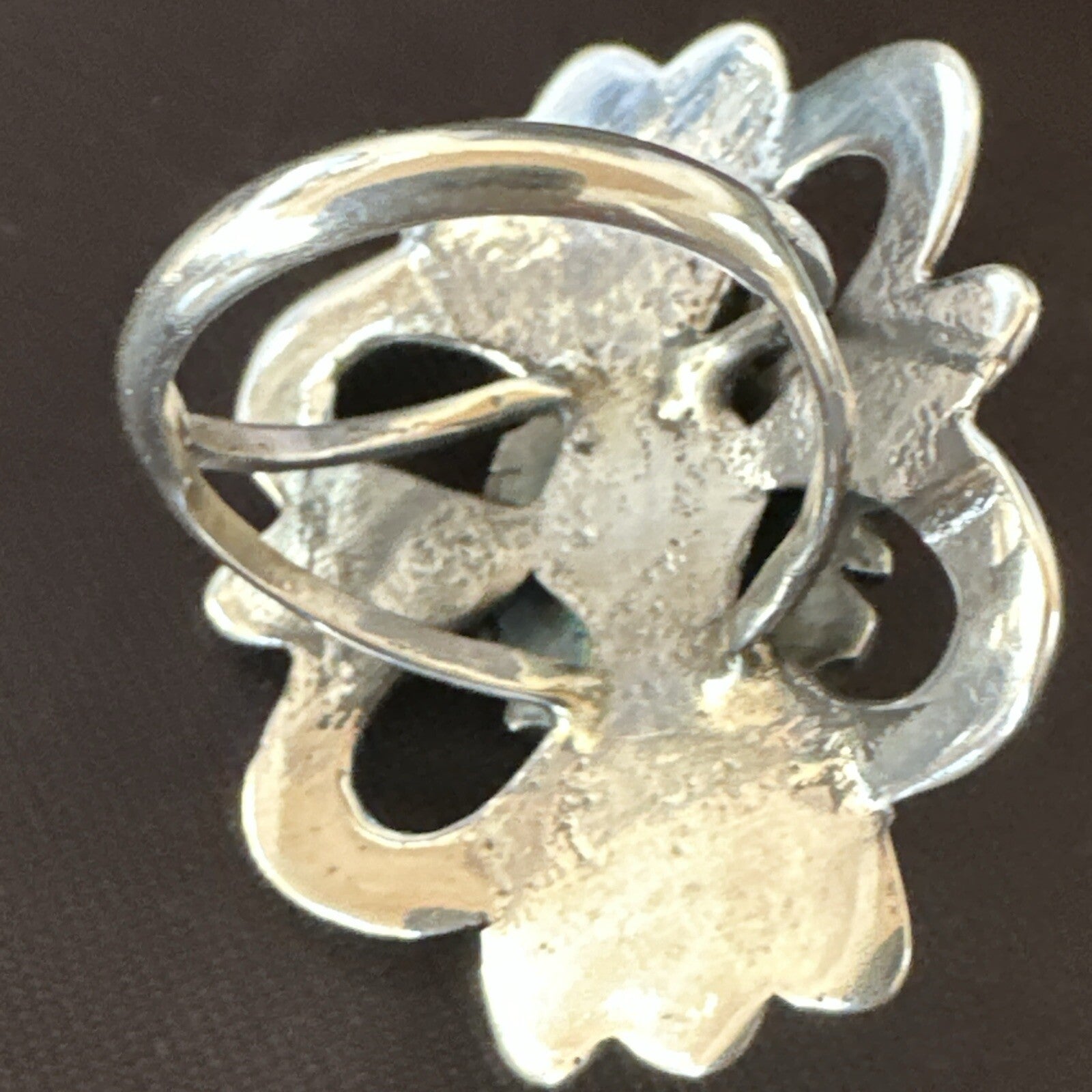 Blue Kingman Turquoise Native American Navajo Sterling Silver Ring Size 7 18573