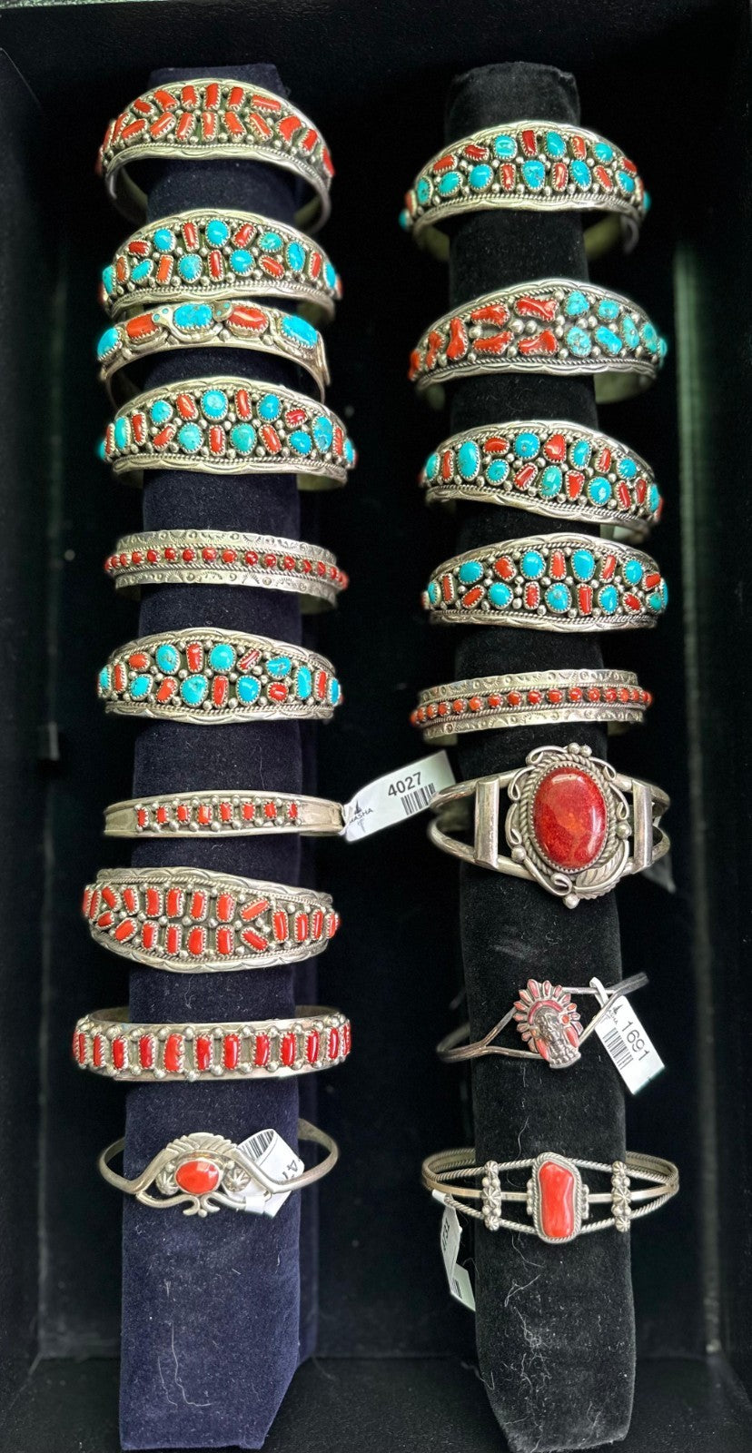 Native American Navajo Zuni Squash Blossom Cuffs Necklaces Rings