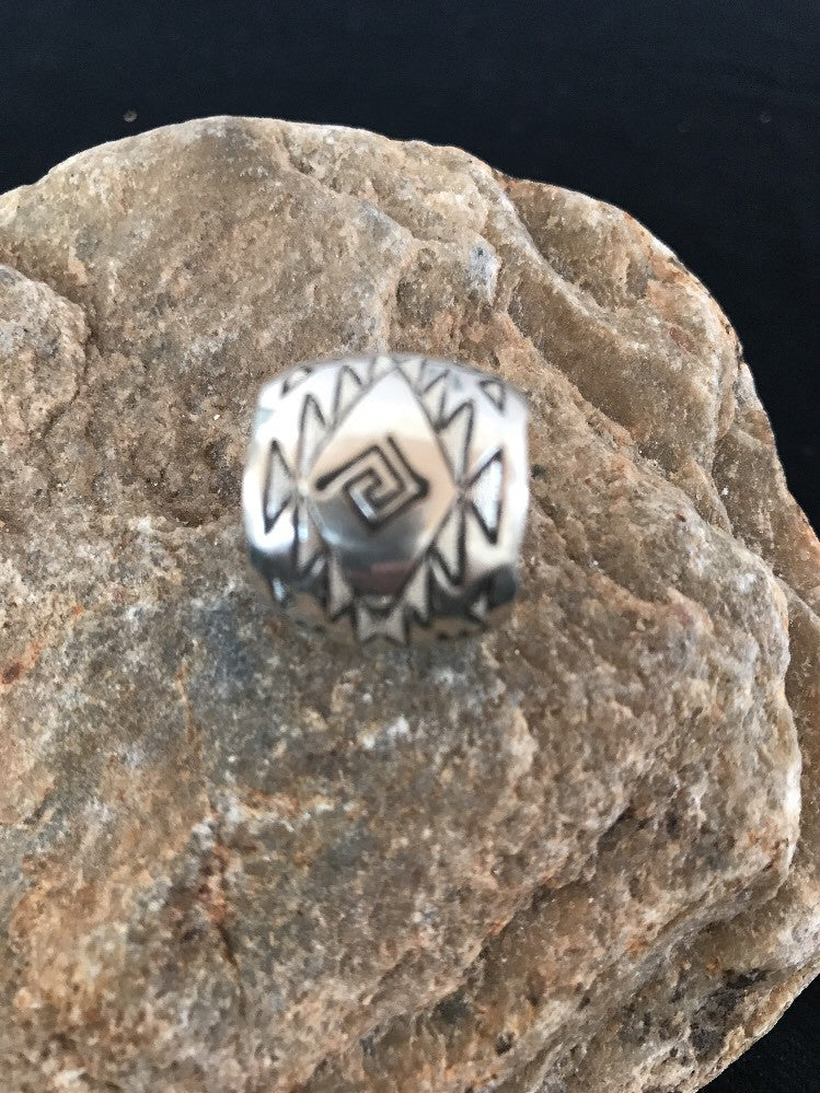 Navajo Sterling Silver Hand Stamped Handcrafted Post Earrings