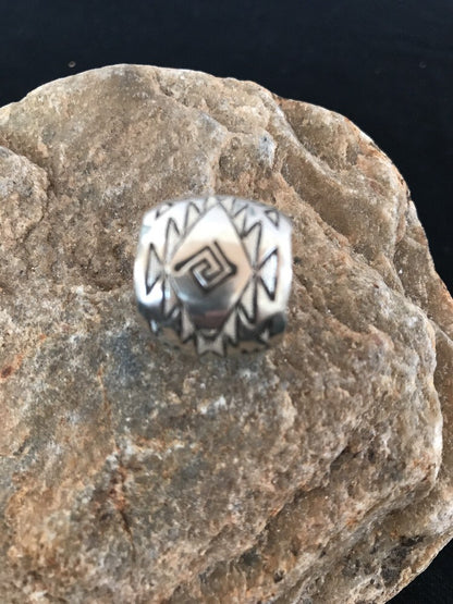 Navajo Sterling Silver Hand Stamped Handcrafted Post Earrings