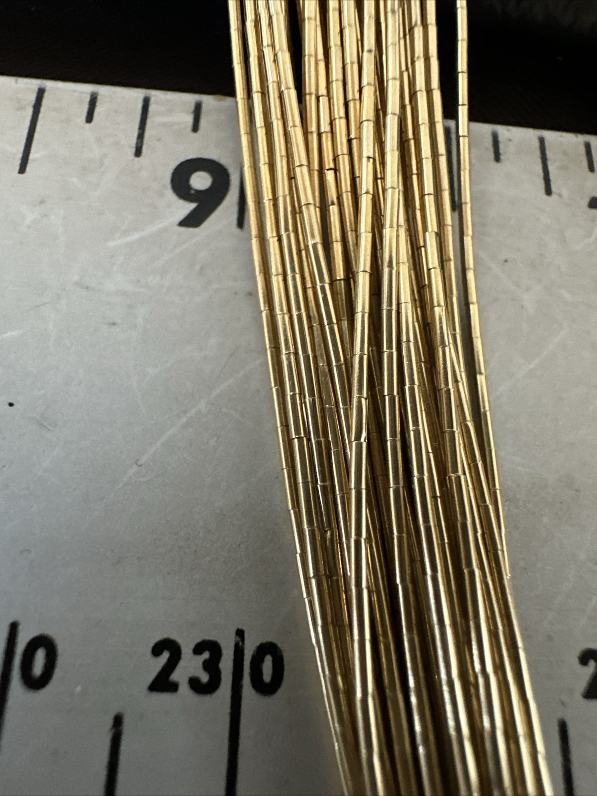 Gold Filled Heishi Tubes 30 Strand Liquid Sterling Silver Necklace 28” 18057