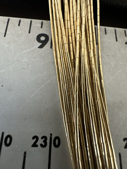 Gold Filled Heishi Tubes 30 Strand Liquid Sterling Silver Necklace 28” 18057