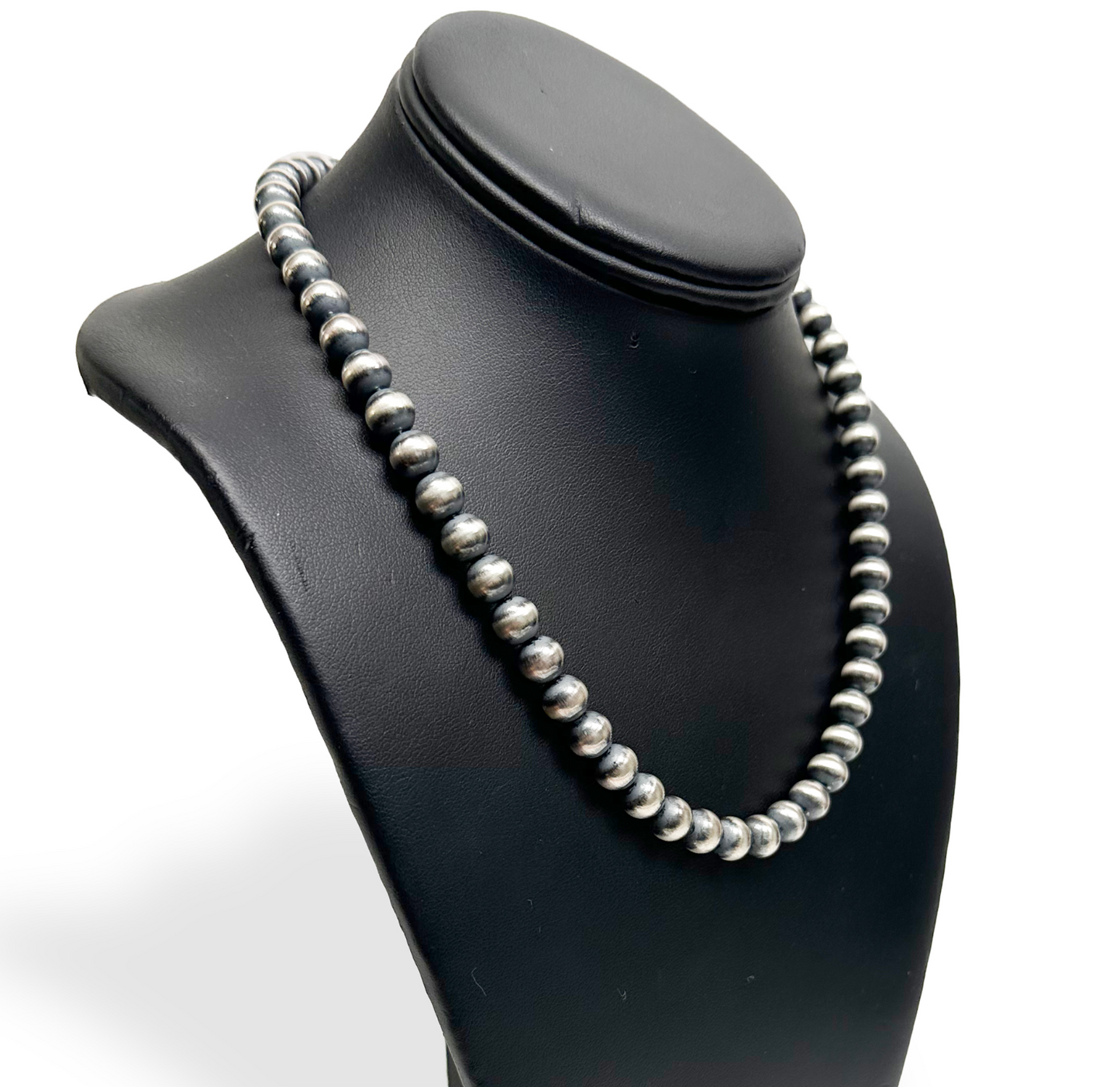 Popular Sterling Silver Navajo Pearls Native American 4mm Bead Necklace