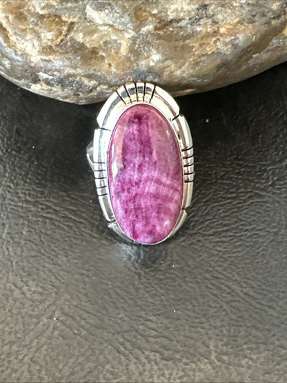 Womens Purple Spiny Oyster Navajo Sterling Silver Ring Size 6.5 18583