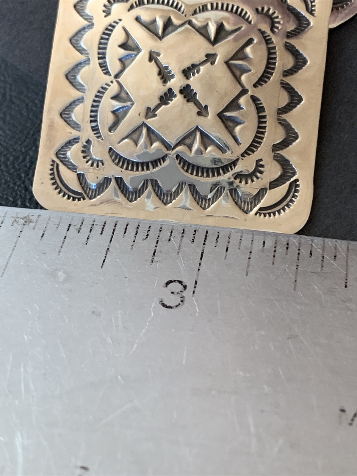 Womens Navajo Sterling Silver Earrings 01674