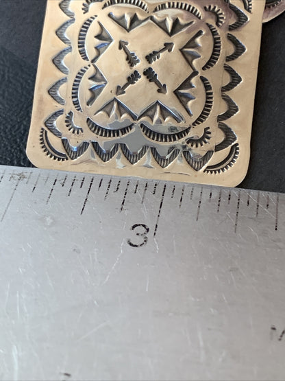 Womens Navajo Sterling Silver Earrings 01674