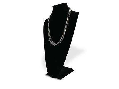 Native American 7mm Sterling Silver Navajo Pearls 48" Single Strand Necklace
