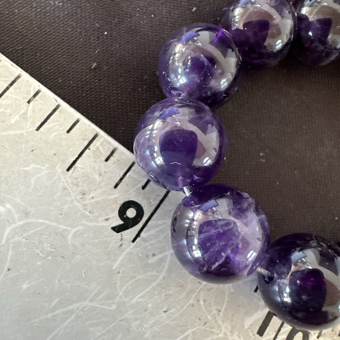 12mm Purple Amethyst Southwestern Sterling Silver Necklace 19” 18619