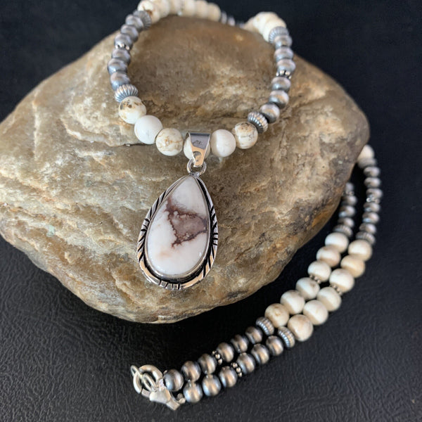 Navajo Pearls Purple Spiny Oyster Necklace | Sterling Silver | Authentic Native American Handmade | 4563