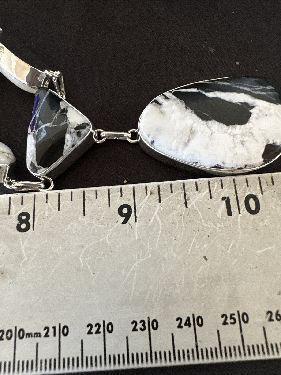 Women White Buffalo Turquoise Lariat Necklace Pendant Sterling Silver 18” 18413