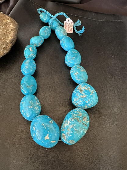Collectors Authentic Blue Sleeping Beauty Graduated Turquoise Strand 20” 18446