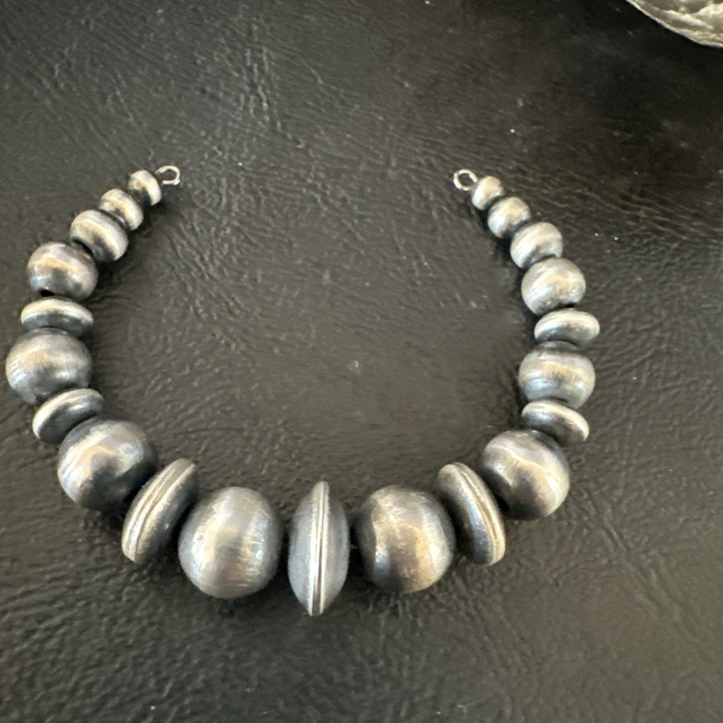 Children Navajo Pearls Sterling Silver Bead Stainless Wrap Bracelet 4.5" 19022