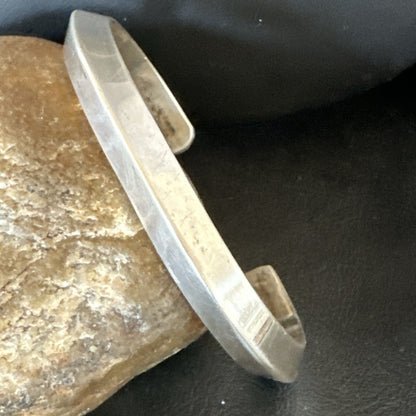 Old Pawn Navajo Cuff Bracelet Native American Sterling Silver 18124